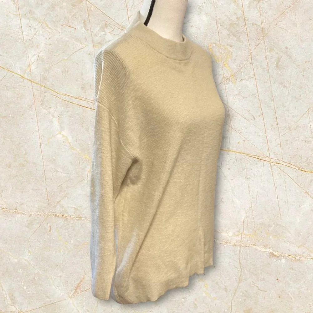 Free People Beach Malibu Set Oatmeal Knit Sweater & Wide Leg Pants in XS - Picture 5 of 11